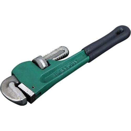 Adjustable Strap Wrench 45# Steel Heavy Duty 10 Inch Fast Pipe Wrench Straight Handle Heat Treated Plumbing Wrench Manual Tools