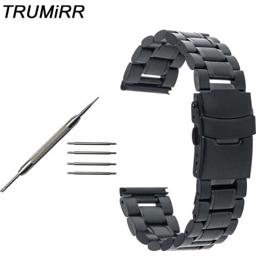 Stainless Steel Watch Band Safety Buckle Strap for Mido Men Women Wrist Belt Link Bracelet Black Gold Silver 16mm 18mm 20mm 22mm