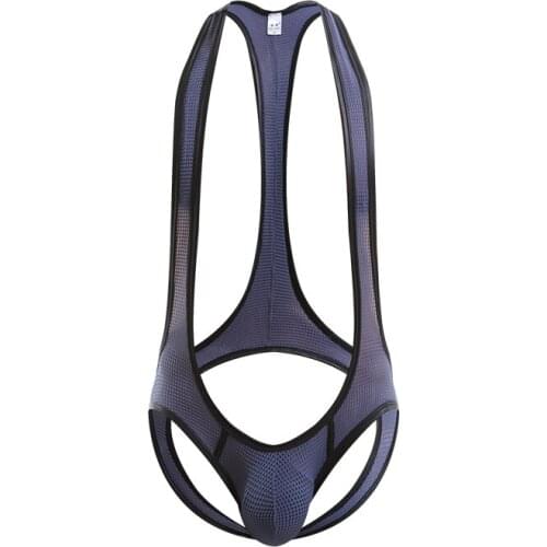 Sexy Teddies Lingerie Panties Leather Belt Gay Mens Jockstrap Underwear Men Bodysuits Erotic Mens Jumpsuits Wrestling Singlets