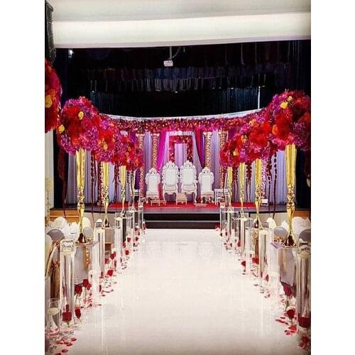 Wedding aisle walkway Flower Road Lead DIY party decor luxury props wedding centerpieces table vase flower holder ornament