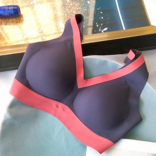 Wriufred Latex underwear seamless gathers bras vest-style sports beauty back bra women plus size comfortable lingerie