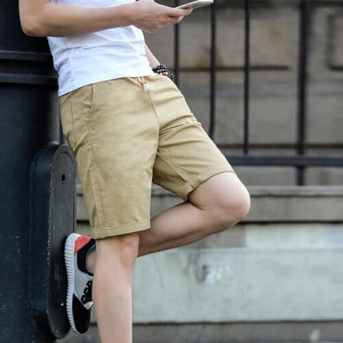 YUIYE Summer new fashion casual shorts masculino shorts Korean popular shorts breathable comfortable slim cotton mens shorts