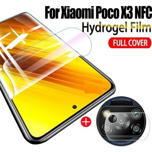 Screen Protector For Xiaomi Poco M3 X3 NFC F2 Pro Mi A2 Lite Hydrogel Film Protective Phone Camera Film For Poco M3