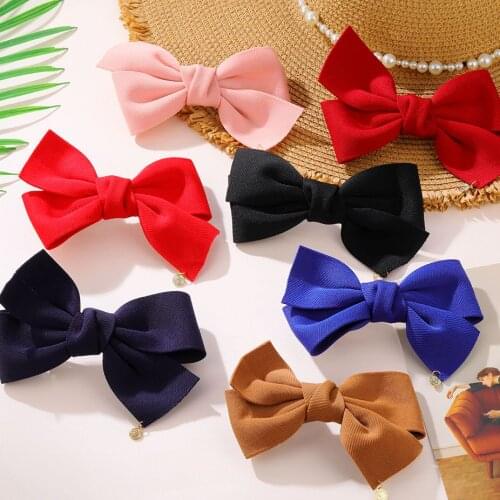 IFMIA Fashion Big Bow Hairpin Cute Red Barrette Pink Hair Clip Women Girls Hairgrip Korean Oversize Hair Accessories 2021 New