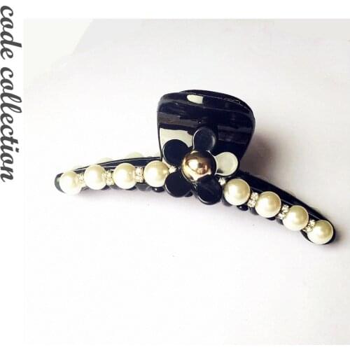 Women Camellia Daisy Acrylic Pearl Claws Hairpins Hair clips Fashion Korean Lady Girl Head wear Accessories Wholesale Adult Gift