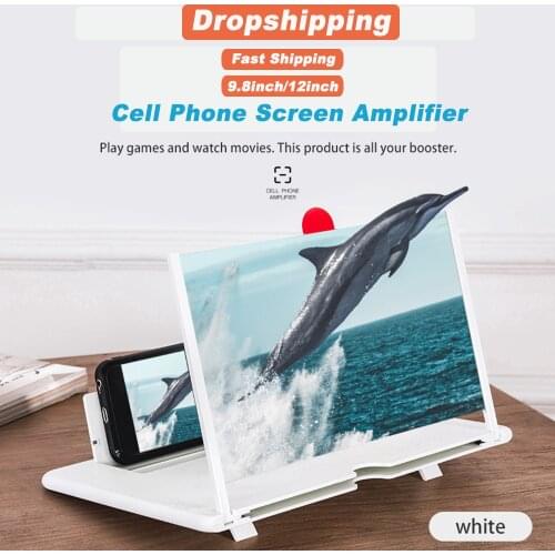 12inch 3D Phone Screen Magnifier Amplifier Folding Design HD Video Magnifying Glass Watch 3d Movies Smart Phone Bracket Holder