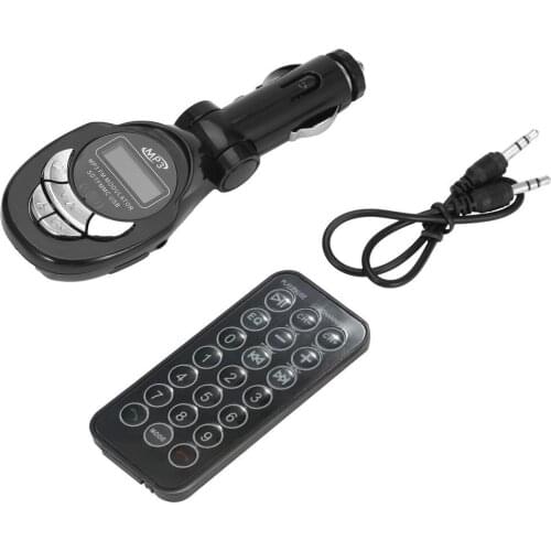 4 in 1 Car Vehicle MP3 Player Wireless FM Transmitter Audio Modulator USB CD MMC With Remote Control