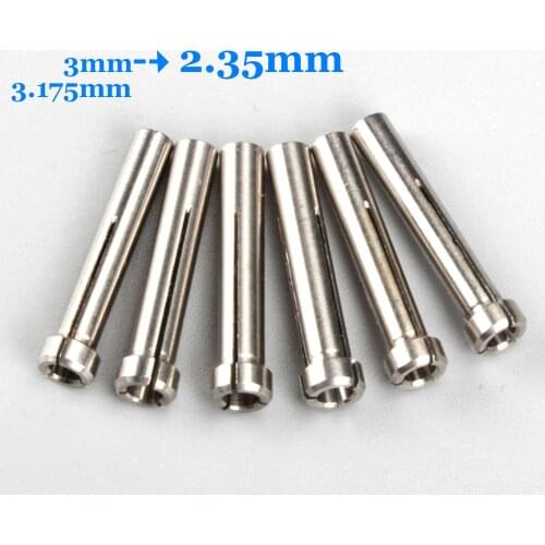 Adapters, connectors, gripping tool, conversion, From 3.0mm, 3.175mm, to 2.35mm, For grinding machine handle (Saeshin, Marathon)