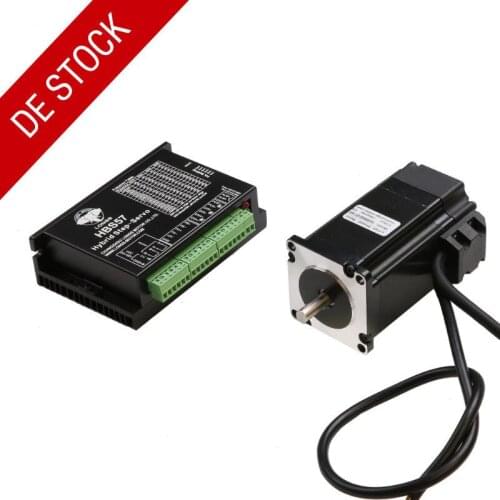 EU Free shiping[3-8days ship] NEMA23 Closed-Loop Stepper motor 2.2N.M 4A 23SSM8440 1000line Encoder 3m cable &Servo Driver HBS57