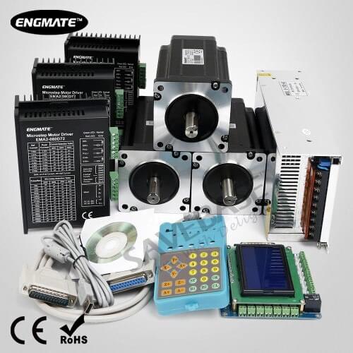 CNC Kit 3 Axis Professional Breakout Board Stepper Driver Nema34 Stepper Motor