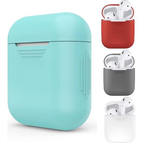 Color Shockproof Soft Silicone Protector Case Drop-Proof Cover Shield For Apple AirPods Earphones