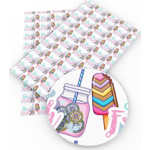 David accessories 20*33cm ice cream cake pineapple Faux Synthetic Leather Fabric DIY Decorative Garment Knotbow Bags,1Yc3704