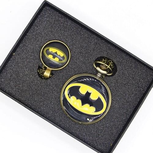 Movie Necklace Pocket Watch Men Women Steampunk Chain Pocket Watches Vintage Roman Numeral Quartz Fob Watch Pocket Clock TPB041