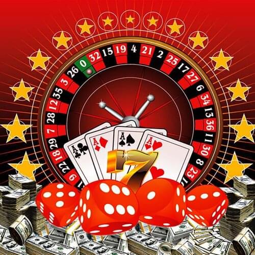 Poker Dice Casino Star Backgrounds polyester or Vinyl cloth High quality Computer print wall backdrop