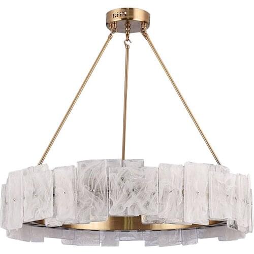 Nordic Style Crystal Chandelier luxury gold round LED lamp simple restaurant indoor chandelier crystal chandelier