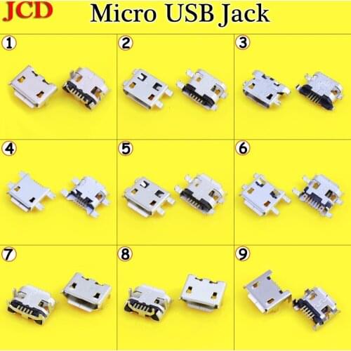 JCD Micro USB Connector 5Pin 7 pin usb Jack Socket Female for Huawei for Lenovo A830 for ZTE for SAMSUNG Other Mobile Tabletels
