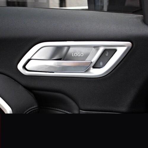 Carbon Fibre Silver Door Interior Handle Bowl Decorated Cover Frame For Great Wall Haval H6 CAA112