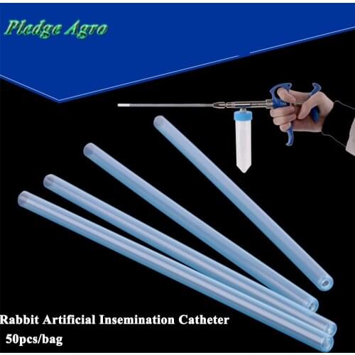 50pcs/bag rabbit artificial insemination gun catheter pipes tube semen collector sperm tools device rabbits