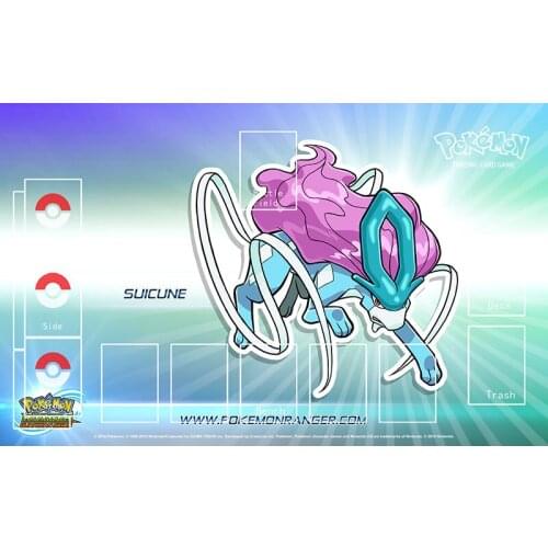 Pokemon Playmat Mat Table Card Game Customized Mousepad Ranger Guardian Signs Suicune Animal Toys ifts