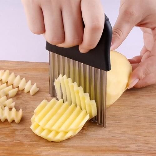 Kitchen accessories Stainless steel potato knife wave knife slicer cutting machine cut French fries ripple knife cut fancy tools