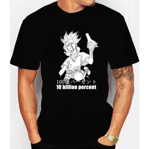 Mannen Vrouwen T-shirt Tops Funly Anime Dr.STONE Tshirt Clever Ishigami Senku T-shirt Crew Neck Anime Manga Tee Shirt