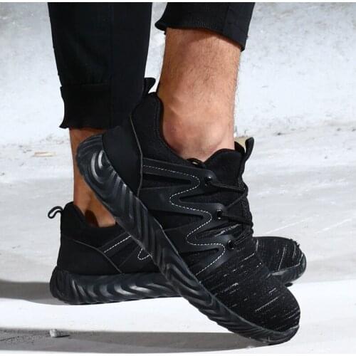 ZEEKSON Safety Shoes, Fashion Anti-smashing Safety Shoes, Outdoor Lightweight and Breathable Shoes for Construction Sites