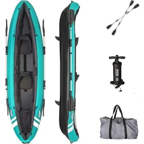 No Duty Tax Kayak Inflatable 11ft Fishing Boat 2-Person Venture Floating Kayaks Fun Air Raf With Double Paddle, Pump,Bag KK330