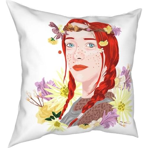 Anne With An E Pillow Cover Decoration Cushions Throw Pillow for Sofa Polyester Double-sided Printing Unique
