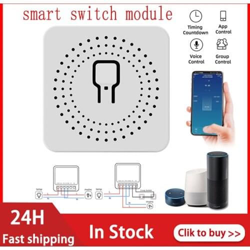 New 10/16A Mini Smart Wifi DIY Switch Supports 2 Way Control Works With Alexa Google Home Smart Life App Smart Home Accessories