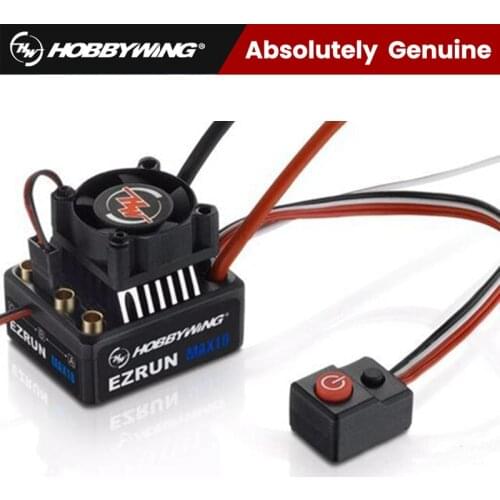 RC Car High Quality Hobbywing EZRUN MAX10 60A Waterproof 2-3S Sensorless Brushless ESC for 1/10 Buggy Light-weight 2WD SCT Truck