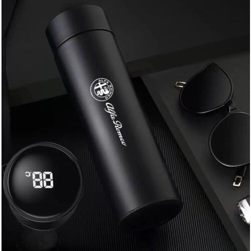 For Alfa Romeo 159 147 156 Spider GT Giulia Mito Giulietta Car Accessories Steel Display Water Bottle Travel Sport Water Cup