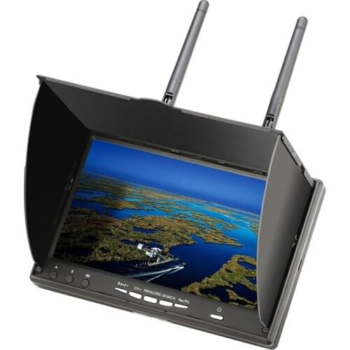 In Stock) LCD5802D 5802 5.8G 40CH 7 Inch FPV Monitor with DVR Build-in Battery For FPV Multicopter RC Quadcopter Part