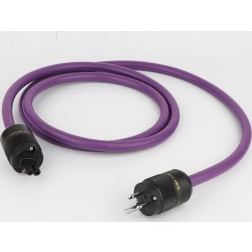 Hi-end OFC Power Audio Extension Cable Rhodium plated US Plug. USA Versions AC Power Cable Cord+Fingure 8 IEC Connector