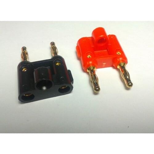 10pcs 4mm Banana Plug for BINDING POST jack Speaker Gilded Double New