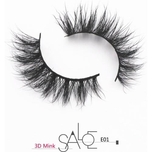 3D Mink Lash Cruelty Free Reusable Eyelashes False Eyelash Wispy Natural Lashes Long Lasting Mink Lashes Makeup Lashes PARIS E01
