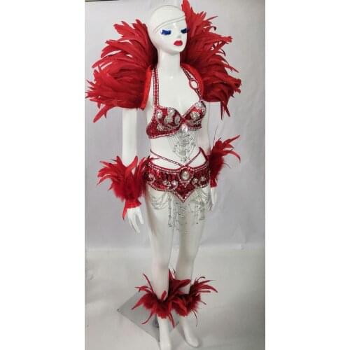 Las Vegas Showgirl Costume Sexy Burlesque Stage Show Clothing