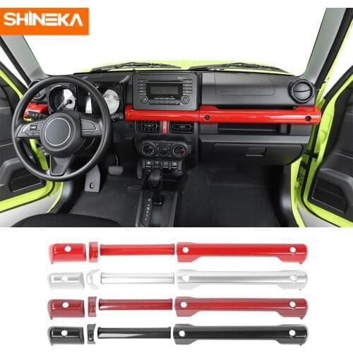 SHINEKA Interior Accessories For Suzuki Jimny Car Center Console Grab Handle Decoration Cover Stickers For Suzuki Jimny 2019