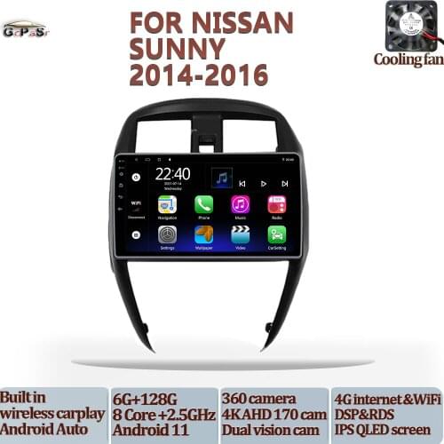 Car Radio Video Player For Nissan Sunny 2014 - 2016 Android 10 Navigation gps dvd accessories