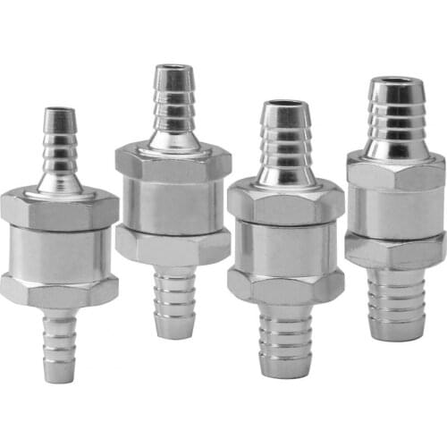 Aluminum Alloy Car One Way Non Return Petrol Oil Fuel Check Valve Accessories