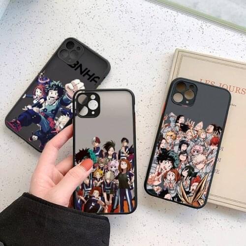 Anime My Hero Academia Phone Case For iPhone 12 11 Mini Pro XR XS Max 7 8 Plus X Matte transparent cover