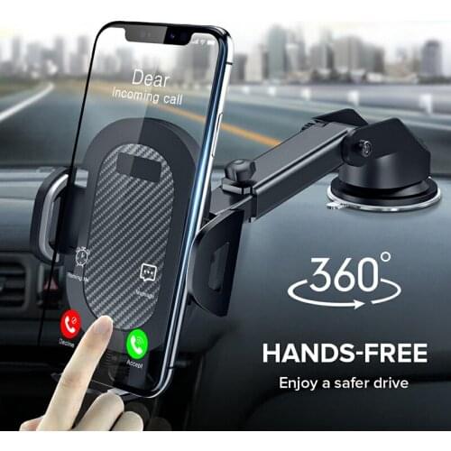 Gravity Car Phone Holder for iPhone Xiaomi 11 Dashboard Mount Windshield Suction Car Holder GPS Telefon Phone Auto Cell Support