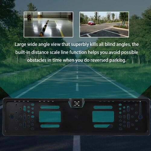 Rear View Camera CCD HD Universal European Reversing Camera License Plate Frames Night Vision with LED Car Camera Waterproof