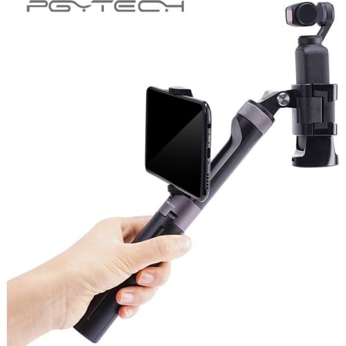 PGYTECH Osmo Pocket Hand Grip Tripod Extend Pole Phone Holder & DJI Accessory Mount for Osmo Action & Gopro 6 7 Action Camera