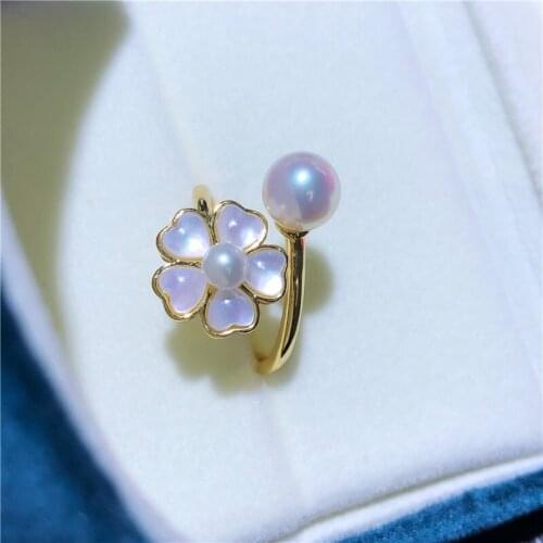 Charm Popular Ring Base Mountings Findings Settings Adjustable Ring Jewelry Parts Fittings Accessories for Pearl Beads Stones