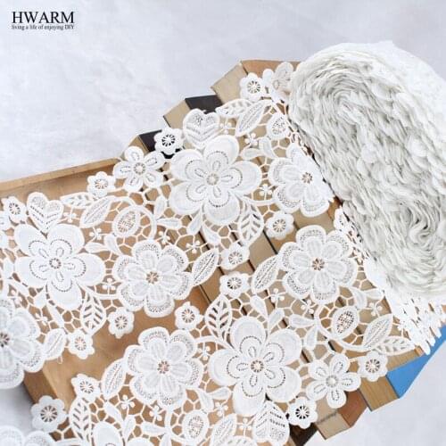 African lace fabric 2019 high quality lace wedding decoration trim DIY 5yard Watersoluble milk silk embroidery wide lacefabrics