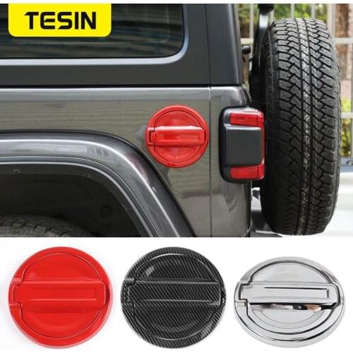 TESIN Tank Covers for Jeep Wrangler JL Car Gas Fuel Tank Cap Decoration Cover Sticker for Jeep Wrangler JL 2018+ Accessories