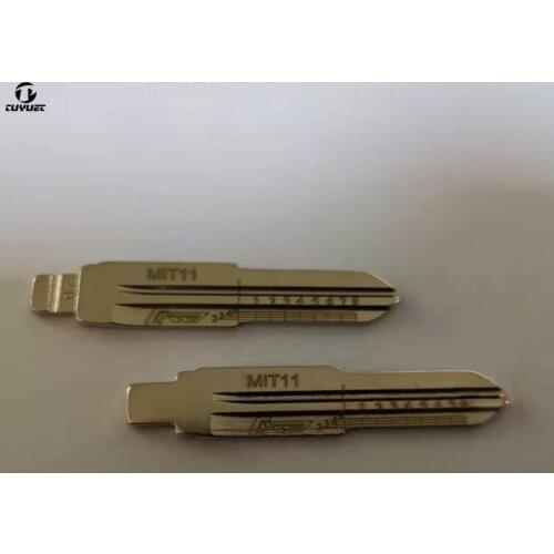 NO.07 MIT11 Engraved Line Key Blade Uncut Blank Scale Shearing Teeth Key Blade For Mitsubishi