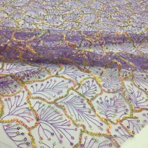 Best quality African Tulle embroidered Lace Fabric SYJ-188888 African net Lace Fabric with sequins
