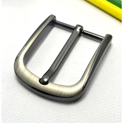 1pcs Metal 40mm Brushed Belt Buckle Middle Center Half Bar Buckle Leather Belt Bridle Halter Harness Fit for 37mm-39mm belt
