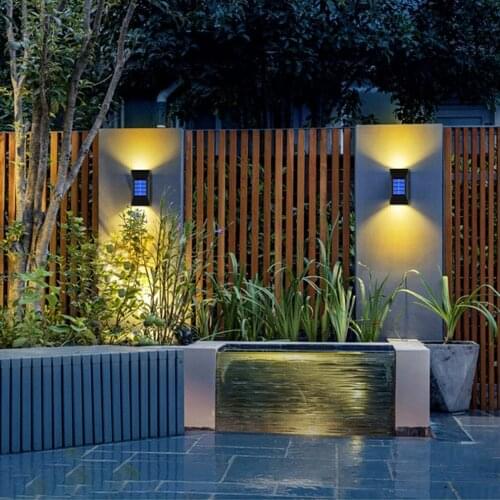 Powerful LED Solar Light Outdoor Waterproof Solar Powered Lamps Wall Lamps 6LED Street Lighting Lamp Garden Decoration